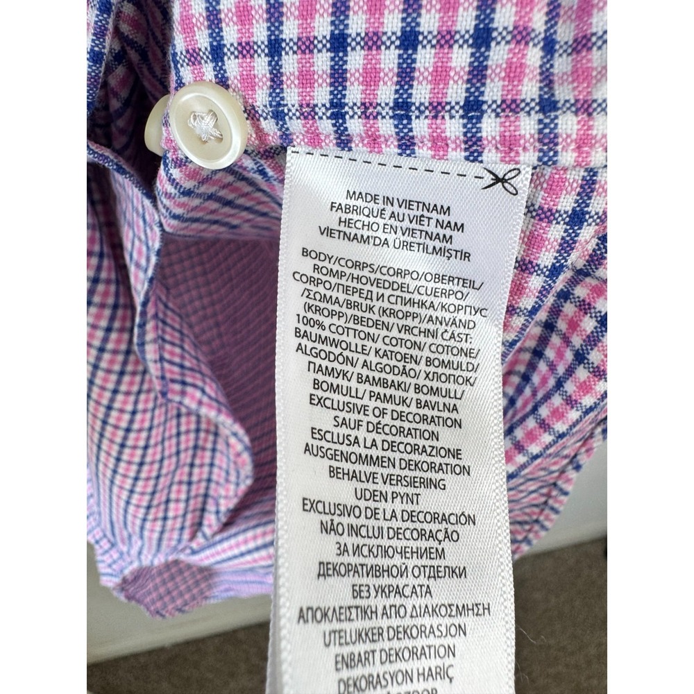 Ralph Lauren Classic Fit Button Down Shirt Men's XL Pink Check Preppy Old Money‎ - Picture 5 of 7